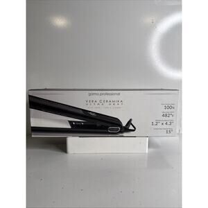 Gama Professional Silk Chrome Titanium Hair Straightener Flat Iron - 1.2" x 4.3"